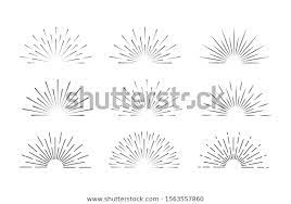 Sunburst Set Black Style Isolated On Stock Vector Royalty Free 1563557860 Gold Style Sunburst Black Fashion