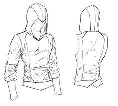 The hoodie is drawn, the final details have. Assassin Beaked Hoodie Something Simple With A Nice Beaked Hood And Sleek Lines Not Quite Your Basic Hoo Drawing Clothes Drawing Reference Drawing Tutorial