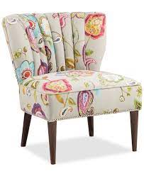 Furniture Lindley Floral Fabric Accent Chair Reviews Chairs Furniture Macy S Upholstered Chairs Living Room Sets Furniture Fabric Accent Chair