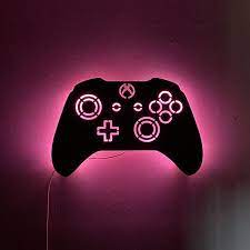 Led Lighted Playstation Controller Wall Art Video Game Art Game Room Decor Sign Ps1 Psx Ps2 Ps3 Ps4 Rgb Color Changing Led W Remote Video Games Aesthetic Wallpaper Game Controller Art