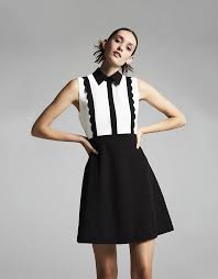 All The Trimmings Dress Black White Betsey Johnson In 2020 Dresses Black Dress Little Black Dress