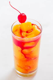 Kiss On The Lips Cocktail Frozen Mango Rum Vodka Peach Schnapps And A Kiss Of Drizzled Grenadine Fruity Tro Frozen Drinks Rum Drinks Recipes Mango Rum