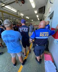 It only took 6 1/2 hours but firefighters and police officers went door to  door dropping off evacuation notices to all of the homes and businesses in  the evacuation zone.