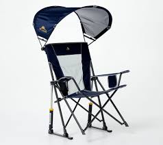 Gci Outdoor Shady Rocker Elite With Collapsible Sunshade Qvc Com Outdoor Chairs Outdoor Rocker