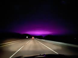 Cleveland night owls and early risers began noticing a bright, eerie purple glow in the skies over the ohio city about a month ago, particularly on cloudy nights. Eerie Purple Sky Over Wisconsin Description In Comments Mildlyinteresting