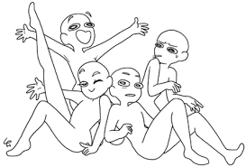 Squad Meme Base By Caffinated Pinecone Drawing Meme Drawings Of Friends Drawing Reference Poses