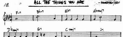 all the things you are intro chord melody single note