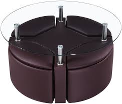Our 11 favorite coffee tables with storage. Round Ottoman Coffee Table With Round Glass Counter