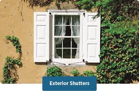 Exterior shutters on large windows in fort worth, texas. Timberlane Custom Exterior Shutters Garage Doors