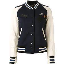 Coach Patch Embellished Varsity Jacket 24 805 Uah Liked On Polyvore Featuring Outerwear Leather Varsity Jackets Varsity Jacket Outfit Varsity Jacket Women