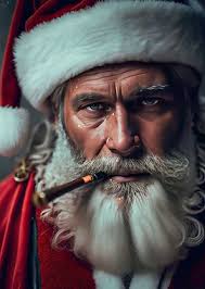Portrait of Santa ' Poster, picture, metal print, paint by Stephen Schreck 