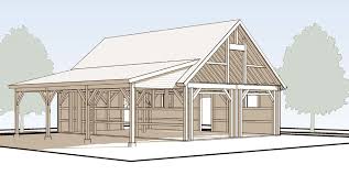 Dig out the first hole, set in the block and check the elevation of the floor using a 2×6. The Lincoln Timber Frame Garage Plan