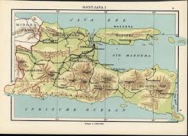 Detailed map of the east java province of indonesia, including the directions to the island and point of interests. East Java Madura Malang Indonesia 1940 Vintage Color Lithograph Map At Amazon S Entertainment Collectibles Store