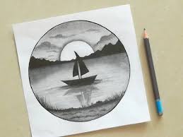 All you will need is a pencil and a piece of paper. How To Draw An Easy Scenery Pencil Shading For Beginners Easy Night Sky Scenery Of Moon In 2021 Art Drawings Sketches Simple Nature Sketches Pencil Nature Art Drawings