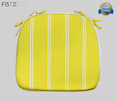 chair cushion 16 x 17 inches indoor outdoor seat pads square set of 2 yellow stripe for outdoor p patio seat cushions garden home office outdoor chair cushions
