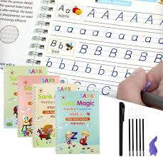 Step by step tutorial to learn drawing. Amazon Com Magic Practice Copybook Reusable Handwriting Workbook Magic Calligraphy Letter Writing 4 Pack English Study Workbooks For Kids Learning For Mathematical Shapes Drawing Alphabet Number Workbook Office Products