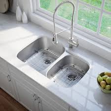 Maybe you would like to learn more about one of these? Kraus 35 Undermount 60 40 Double Bowl 16 Gauge Stainless Steel Kitchen Sink With Free Shipping Kitchensource Com