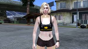Karena apk sudah di modifikasi cleo no root! Gta Online Blonde Girl Random Skin Stripper For Gta San Andreas Ios Android