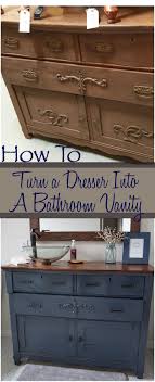 You can read our disclosure here.} i need to start by giving all the credit for this diy dresser vanity to mr. Are You Looking For A Unique Statement Piece For Your Bathroom Follow Along As We Turn An Antique D Diy Bathroom Vanity Vintage Bathrooms Shabby Chic Bathroom