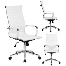 A wide variety of ergonomic highback office chair options are available to you, such as general use, material, and feature. 2xhome White Executive Ergonomic High Back Modern Office Chair Ribbed Pu Leather Swivel For Manager Conference Computer Desk On Sale Overstock 12099927