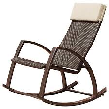 Hand Woven Outdoor Rocking Chair With An Aluminum Frame And Woodgrain Finish Includes A Removab Outdoor Rocking Chairs Rocking Chair Clearance Patio Furniture