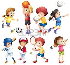 Pasando un tiempo determinado de antemano se hace recuento de conejos tocados y se invierten. Ilustracao De Muitas Criancas Praticando Esportes Deportes De Ninos Imagenes De Deportes Portadas De Educacion Fisica