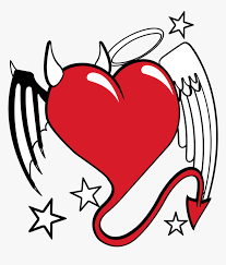 Unscrew the threaded bail between the horns to fill with ashes, a lock of hair or even some fur from your beloved departed pet. Heart With Devil Horns And Angel Wings Hd Png Download Transparent Png Image Pngitem