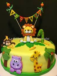La Borboleta Tortas Decoradas Torta Con Animales De La Selva Boy Birthday Cake Birthday Cake Kids Zoo Cake