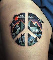 If you look closely, you'll see that this tattoo cleverly spells teach peace. when you're kind to others, you unintentionally show people why it's better for them to lead kinder. Best Peace Tattoo Designs Our Top 10