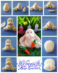 Tutorial Easter Rabbit Bunny Fondant Polymer Clay Hase Ostern Beschreibung Fondant Tiere Fondant Konditor Anleitungen