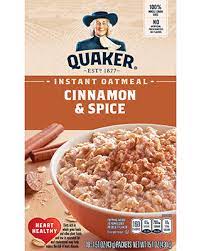 Quaker oatmeal packets nutrition label. Instant Oatmeal Cinnamon Spice Quaker Oats