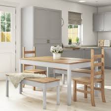 Dining chairs, stools & benches. Emerson Grey Pine Dining Table With 2 Dining Chairs 2 Grey Benches Furniture123