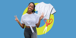 Here's a quick diy way to turn a long sleeve shirt into a sleek one shoulder tie waist crop top with no sewing! How To Cut A T Shirt Into A Cool Workout Top 5 Ways To Cut Tees