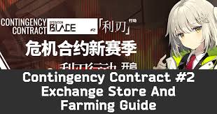 I do not understand what's going to occur if you can not conquer them. Contingency Contract Season 2 Operation Blade Exchange Store And Farming Guide Arknights Wiki Gamepress