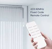 Smart Curtain Remote Control RF 433.92 MHz Emitter for Fixed Code Electric  Curtain Motor Motorized Tubular Motor - AliExpress 15