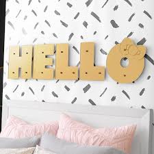 Hello Kitty 174 Quot Hello Quot Wall Decor Pbteen Cute Wall Decor Kids Wall Decor Nursery Wall Decor Girl
