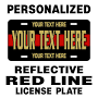 Profile Picture of Red Line Reflective License Plate With Your Rank - Etsy (@etsy.com) on Google