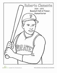 Roberto Clemente Coloring Page Famous Hispanics Hispanic Heritage Hispanic Heritage Month