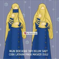 Sebagi contoh adalah pakaian cadar. 50 Gambar Kartun Muslimah Bercadar Cantik Berkacamata Kartun Muslimah