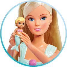 Simba 105733524 Steffi Love Mermaid Family giydirilebilir oyuncak bebekler,  hamile deniz kızı ve deniz adamı Kevin, bebek yatağı ile, 29 cm, 3 yaş ve  üzeri çocuklar için : Amazon.com.tr: Oyuncak
