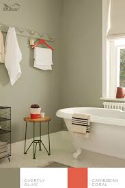 Overtly Olive Dulux Green Bathroom Painting Bathroom Serene Bathroom
