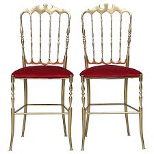 Midcentury Brass Ballroom Chairs By Giuseppe Gaetano Descalzi Danish Dining Chairs Modern Chair Fabric Dining Room Chairs Modern