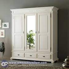 Project lemari sliding 3 pintu di bintaro produksi gavin furniture berikut ini belum lama kami produksi. Jual Lemari Pakaian Minimalis Klasik Mewah 3 Pintu Kaca Cermin