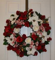 I Designed This Christmas Wreath For A Client And She Loved It Www Customsilkfloral Com Silk Flower Wreaths Silk Wreaths Dried Flower Wreaths
