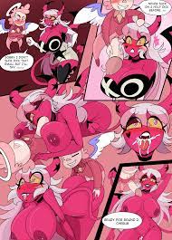absurd res angel ass big breasts big penis blush bodily fluids  breasts cherub cletus (helluva boss) clothed clothing cum cum in mouth cum  in pussy cum inside demon dialogue