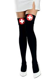 Free shipping on orders over $50. Black Nurse Thigh High Stockings