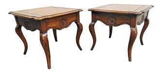 Hekman furniture burled walnut traditional style 22 accent end table. Hekman French Style Shell Carved Low Tables A Pair Chairish