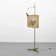 The easel lamp is newly rewired to us standa. Lot Art Arredoluce Illuminated Easel Floor Lamp