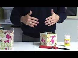 How to decorate a box with fabric. Fr Presents How To Cover A Box With Fabric To Create A Custom Container Youtube