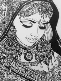 Indian Girl Mandala Mandala Design Art Zentangle Art Hard Art